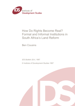 How Do Rights Become Real? Formal and Informal Institutions in