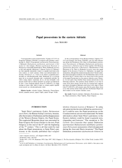 Papal possessions in the eastern Adriatic