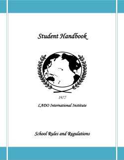 Student Handbook - LADO International Institute