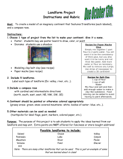 Landform Project Instructions and Rubric