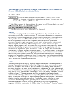 Pure and Noble Indians, Untainted by Inferior