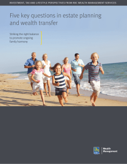 Five key questions in estate planning and wealth transfer