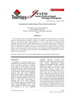Functional and Aesthetic Design of Woven Electrotextiles