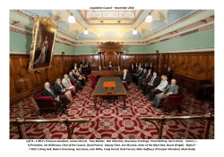 Legislative Council &ndash; November 2016 Left B &ndash; F MLC`s (Vanessa