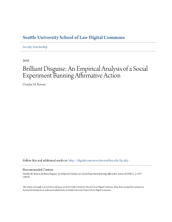 Brilliant Disguise: An Empirical Analysis of a Social Experiment