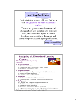 Learning Contracts