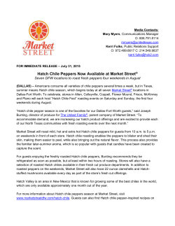 Hatch Chile Peppers Now Available at Market