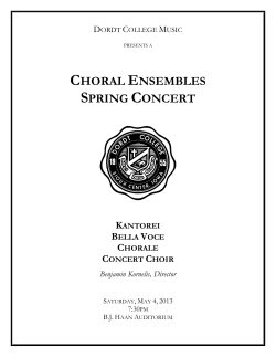 choral ensembles spring concert