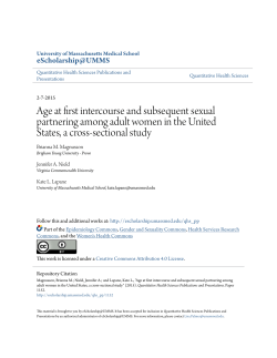 Age at first intercourse and subsequent sexual partnering among