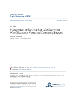 Management of the Great Salt Lake Ecosystem