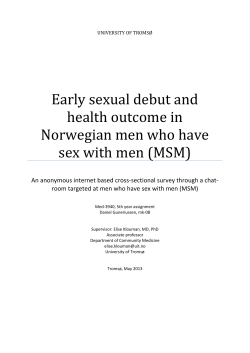 Early sexual debut and health outcome in Norwegian men who have