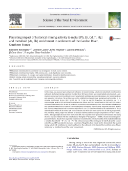 Persisting impact of historical mining activity to metal (Pb, Zn, Cd, Tl