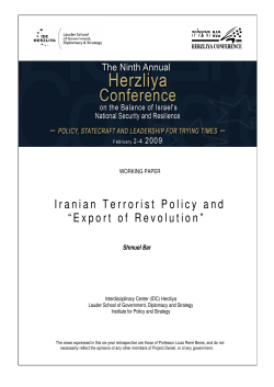 Iranian Terrorist Policy and &ldquo;Export of Revolution&rdquo;