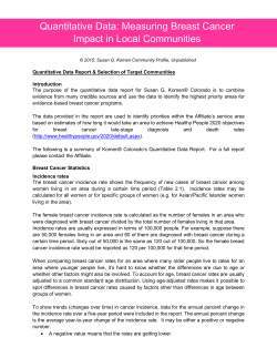 Quantitative Data: Measuring Breast Cancer