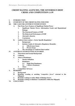 credit rating agencies, the sovereign debt crisis and - ORBi