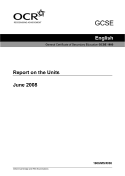 General Certificate of Secondary Education GCSE 1900