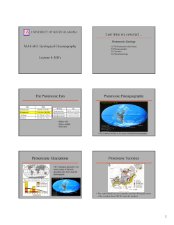 Last time we covered&hellip; Proterozoic Glaciations