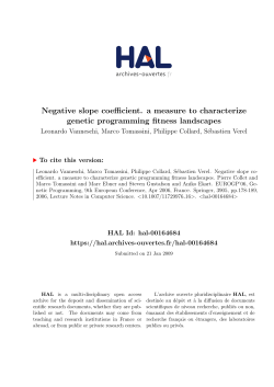 Negative slope coefficient. a measure to characterize genetic