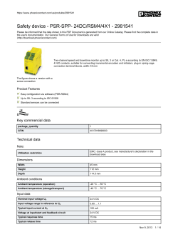 Safety device - PSR-SPP- 24DC/RSM4/4X1