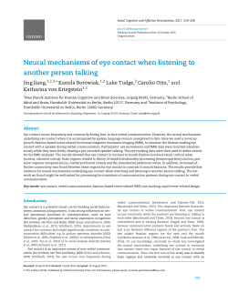 Neural mechanisms of eye contact when