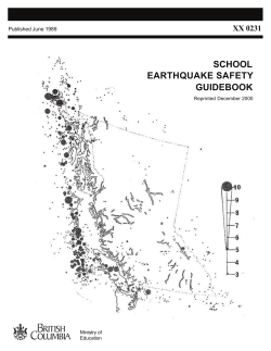 SCHOOL EARTHQUAKE SAFETY GUIDEBOOK