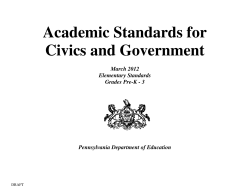 Academic Standards for Civics and Government