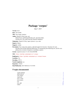 Package `corpus`
