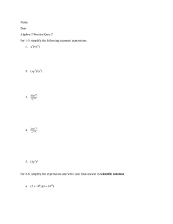 Name Date Algebra 2 Practice Quiz 2 For 1