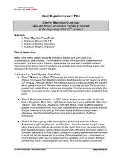 Great Migration Lesson Plan Central Historical Question: Why did