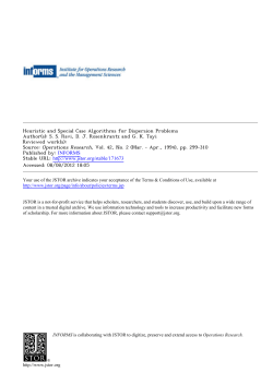 Heuristic and Special Case Algorithms for Dispersion Problems