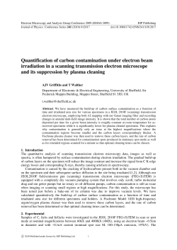 Quantification of carbon contamination under electron beam