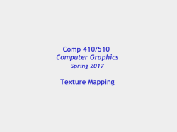Comp 410/510 Computer Graphics Texture Mapping