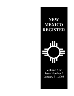NEW MEXICO REGISTER