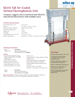 SE410 Tall Air-Cooled Vertical Electrophoresis Unit
