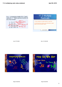 11.2 multiplying rads notes.notebook