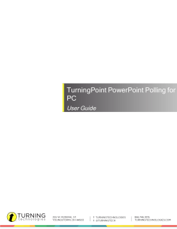 TurningPoint PowerPoint Polling for PC User Guide