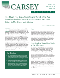 Too much free time: Coos County Youth who are least involved in