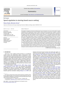 Speed regulation in steering-based source seeking