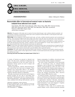 Bactericidal effect of electrolyzed neutral water on bacteria isolated