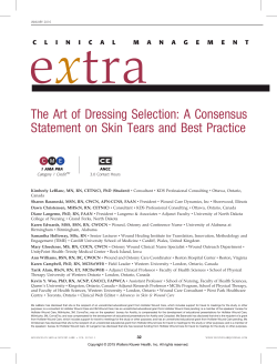 The Art of Dressing Selection: A Consensus Statement