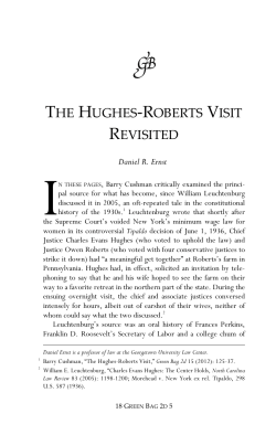 the hughes-‐‑roberts visit