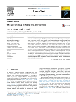 The grounding of temporal metaphors