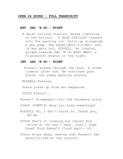 OPEN 24 HOURS &ndash; FULL TRANSCRIPT . EXT. GAS `N GO