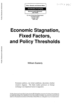 Economic Stagnation, Fixed Factors, and Policy