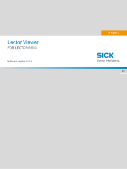 Lector Viewer Handbuch for LECTOR&reg;6xx, 8018086