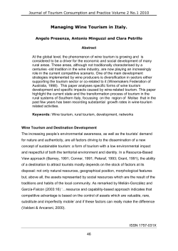 Managing Wine Tourism in Italy.