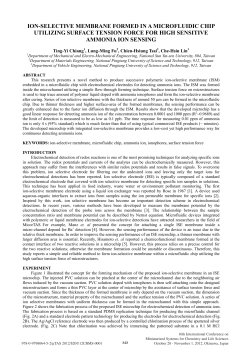 ION-SELECTIVE MEMBRANE FORMED IN A MICROFLUIDIC CHIP