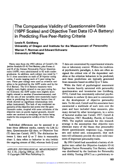in Predicting Five Peer-Rating Criteria
