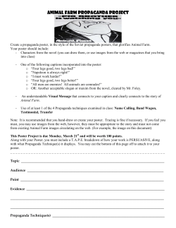 Animal Farm Propaganda Project - Foley