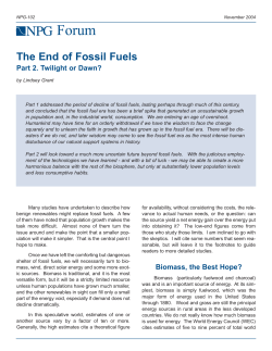 The End of Fossil Fuels - Negative Population Growth